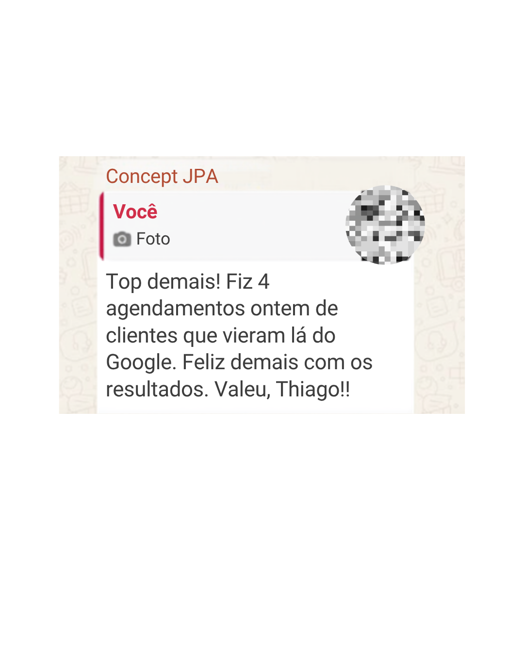 Resultado de vendas rastreadas em painel de anúncios